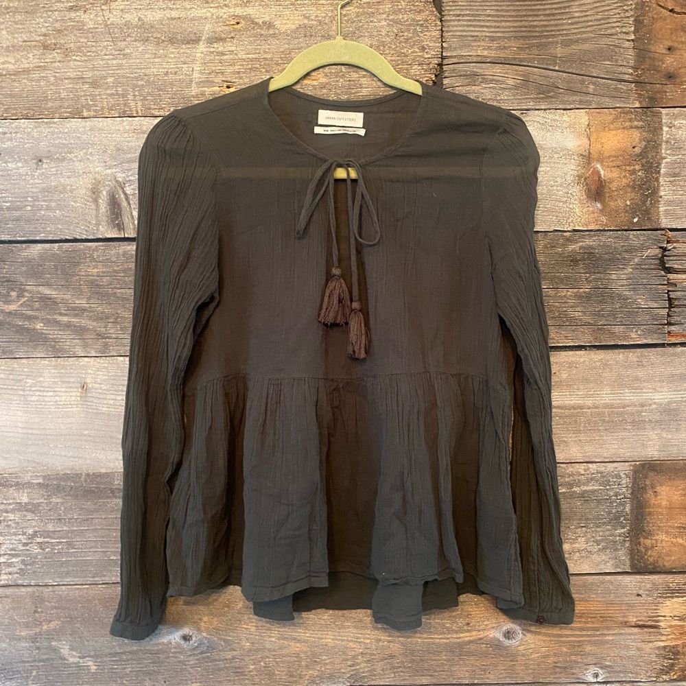 Urban Outfitters boho top long sleeve cotton size M